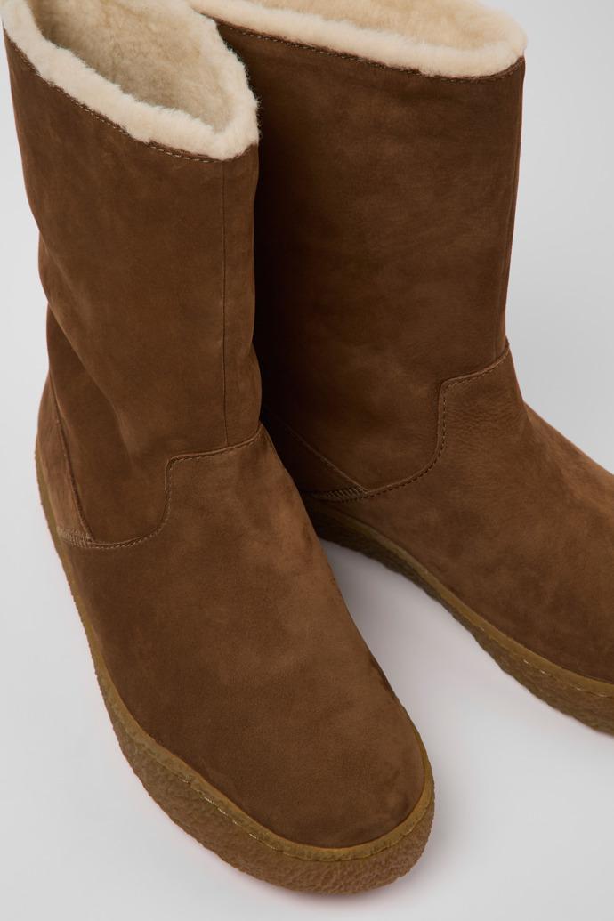 Peu Terreno Brown nubuck boots for women by CAMPER