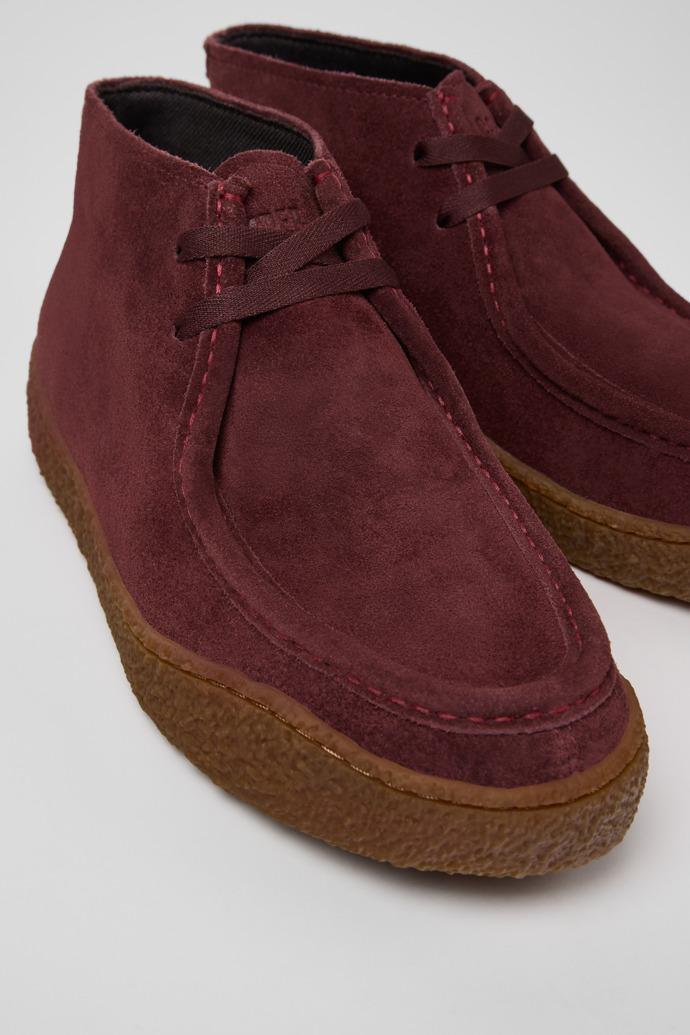 Peu Terreno Burgundy Nubuck Ankle Boots for Women. by CAMPER