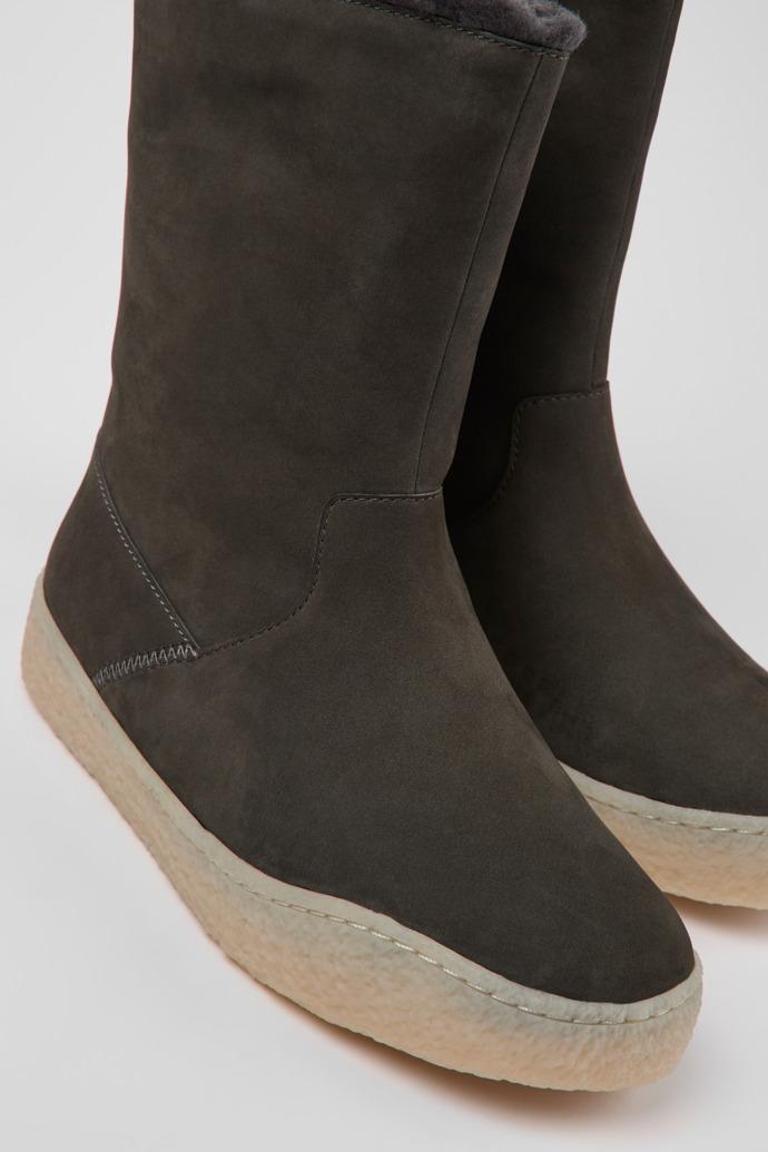 Peu Terreno Gray nubuck boots for women by CAMPER