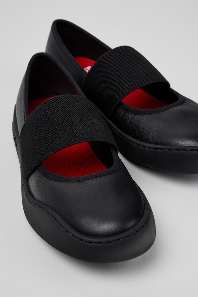 Peu Touring Black Leather Ballerinas for Women. by CAMPER
