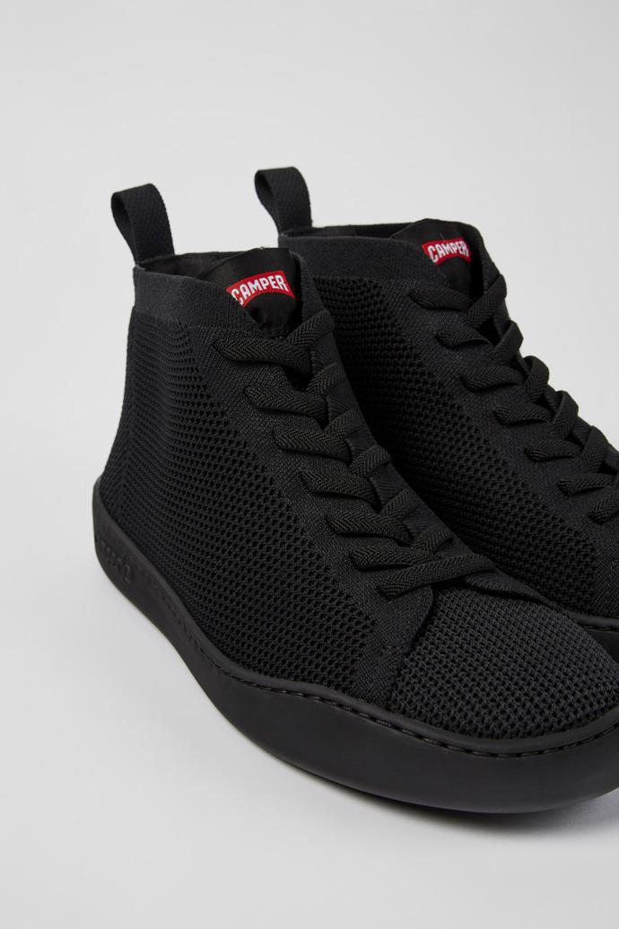 Peu Touring Black one-piece knit sneakers for men by CAMPER