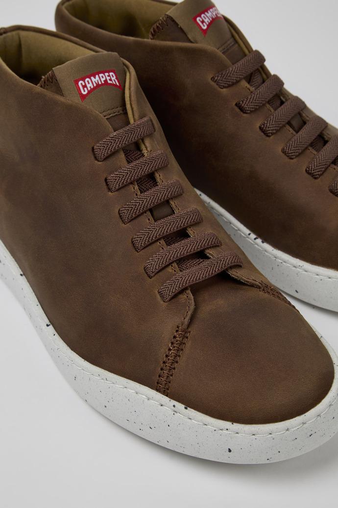 Peu Touring Brown leather sneakers for men by CAMPER