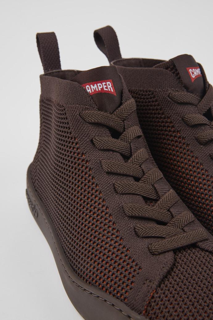 Peu Touring Burgundy one-piece knit sneakers for women by CAMPER