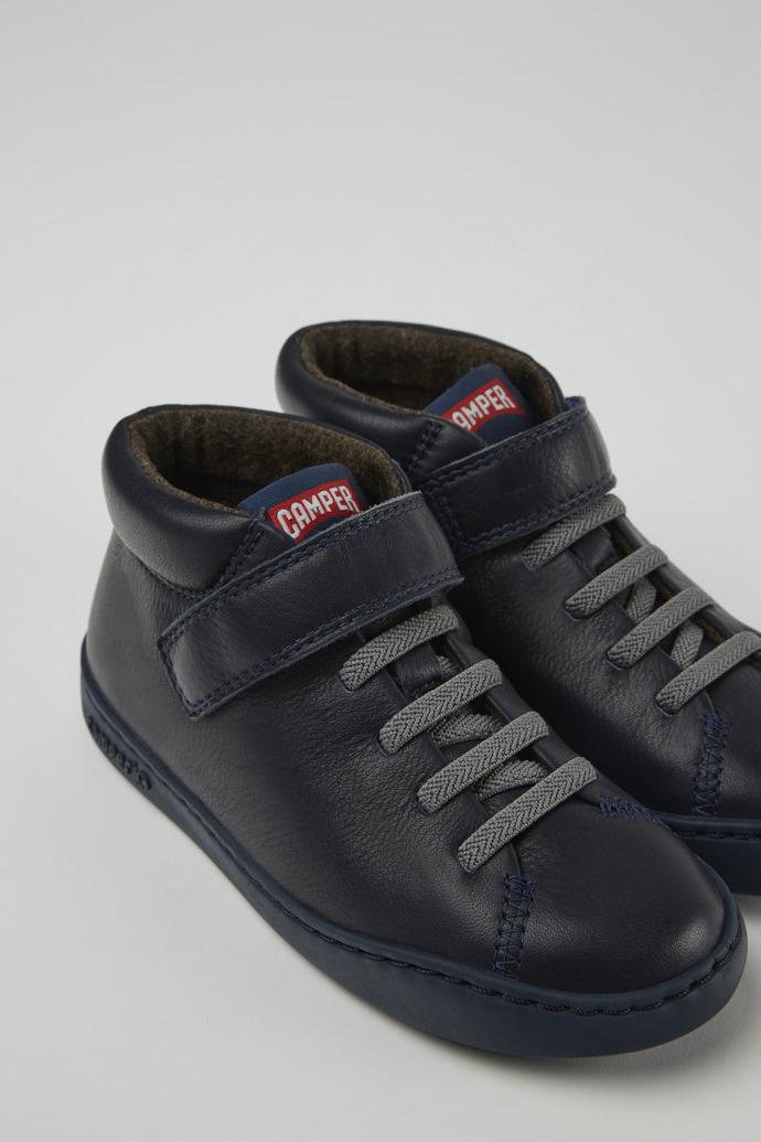 Peu Touring Dark blue leather sneakers by CAMPER