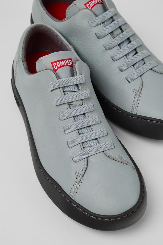 Peu Touring Gray Leather Sneaker for Women. by CAMPER