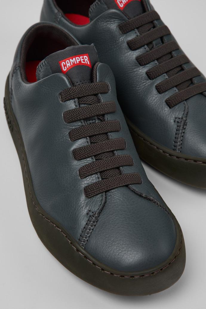 Peu Touring Gray Leather Sneakers for Women. by CAMPER
