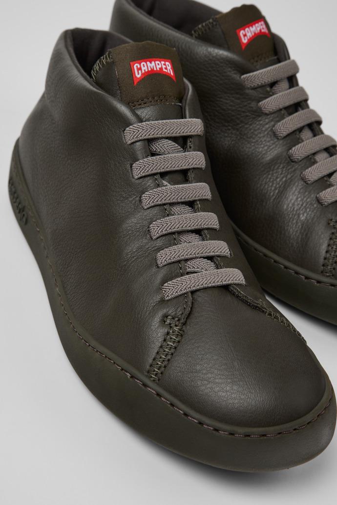 Peu Touring Green Leather Sneaker Boots for Men. by CAMPER
