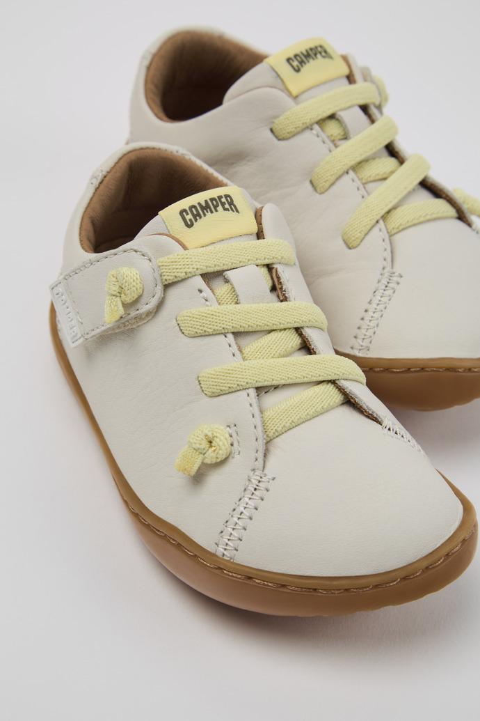 Peu White Leather Shoes for Kids. by CAMPER