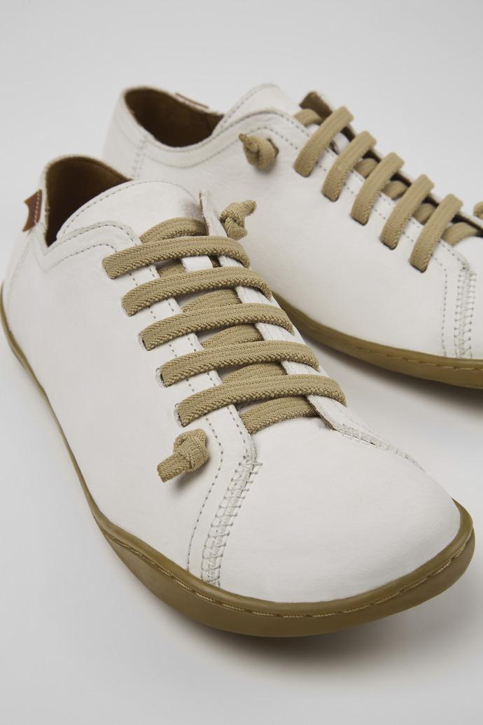 Peu White Leather Shoes for Women by CAMPER