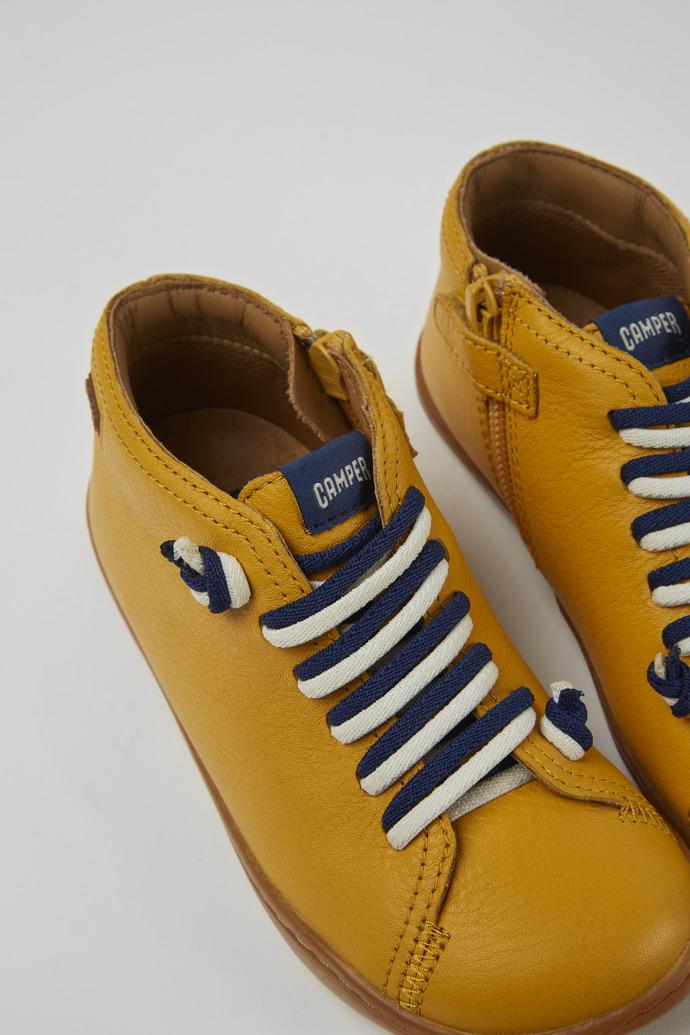 Peu Yellow leather boots by CAMPER