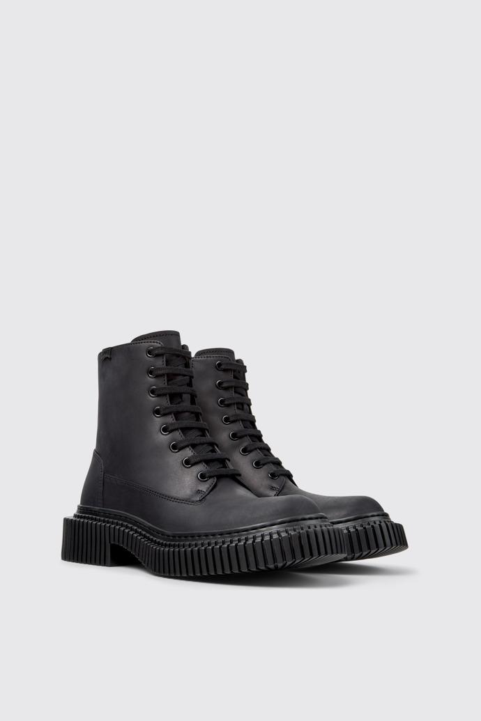 Pix Berlin Black Nubuck Mid Boots for Women. by CAMPER
