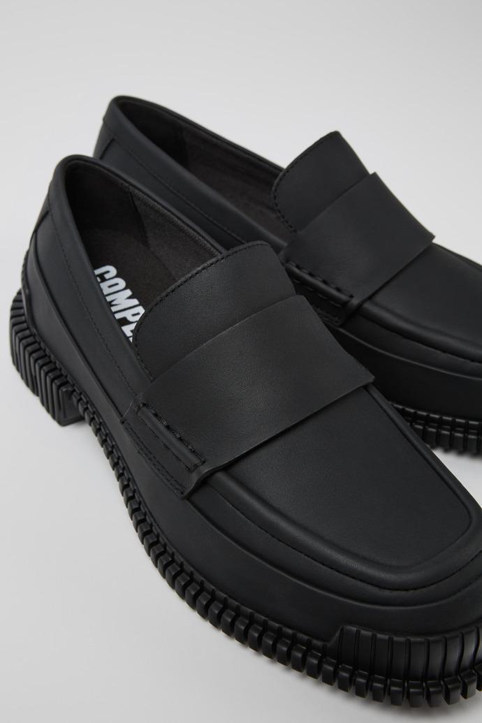 Pix Black Leather Moccasin Ballerina for Women. by CAMPER