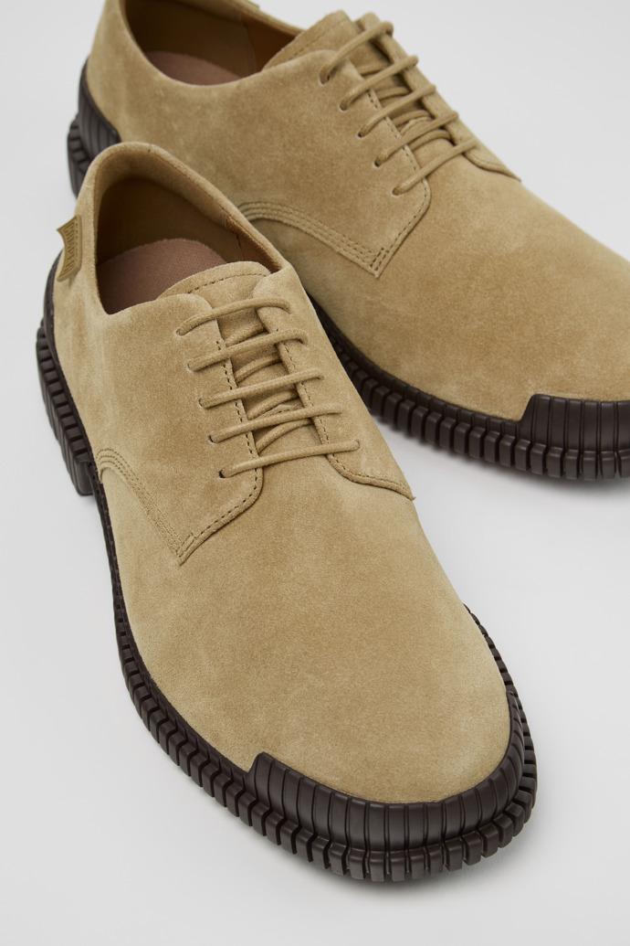 Pix Brown Suede Leather Shoes for Men. by CAMPER