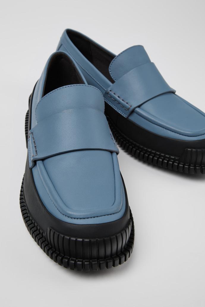 Pix Gray and Black Leather Loafer for Women by CAMPER