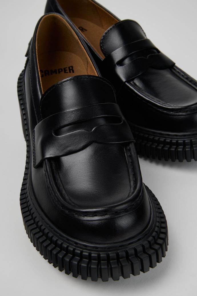 Pix London Black Leather Moccasins for Men. by CAMPER