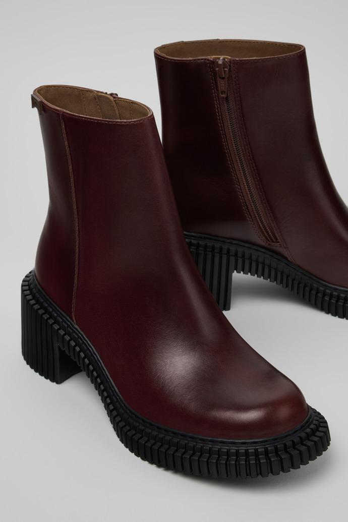 Pix London Brown Leather Boots for Women. by CAMPER