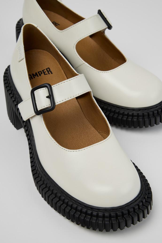 Pix London White Leather Moccasins for Women. by CAMPER