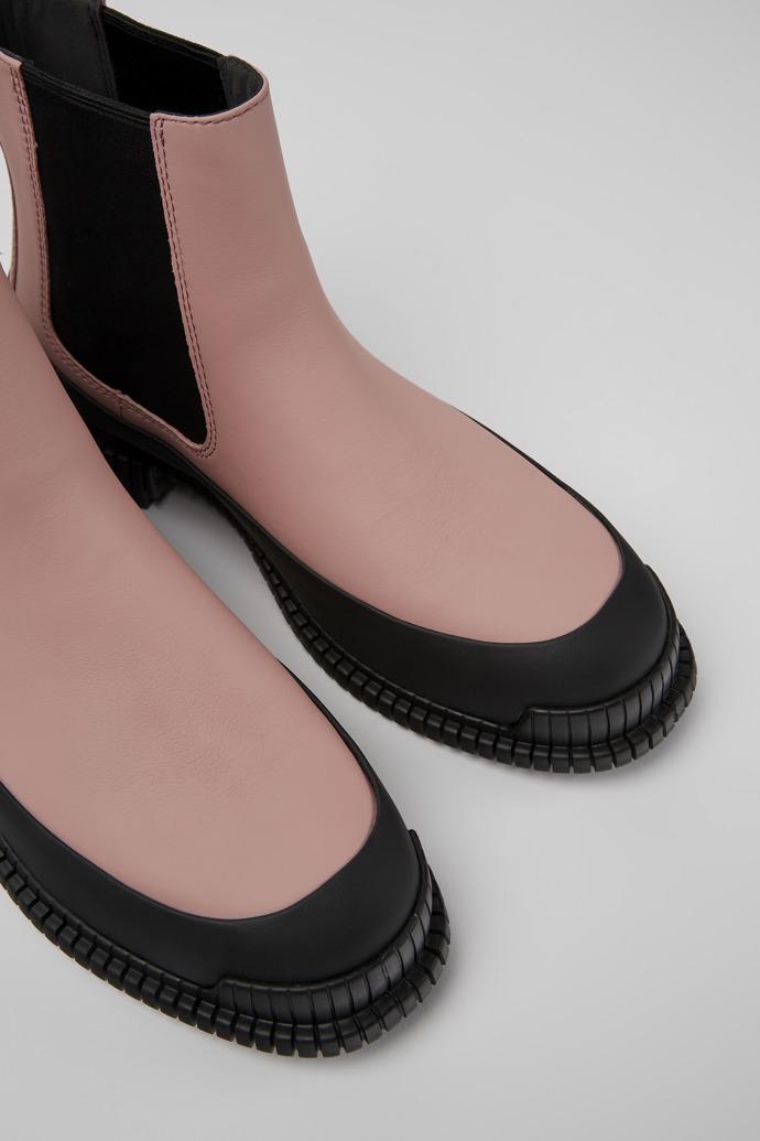 Pix Pink and black leather Chelsea boots for women by CAMPER