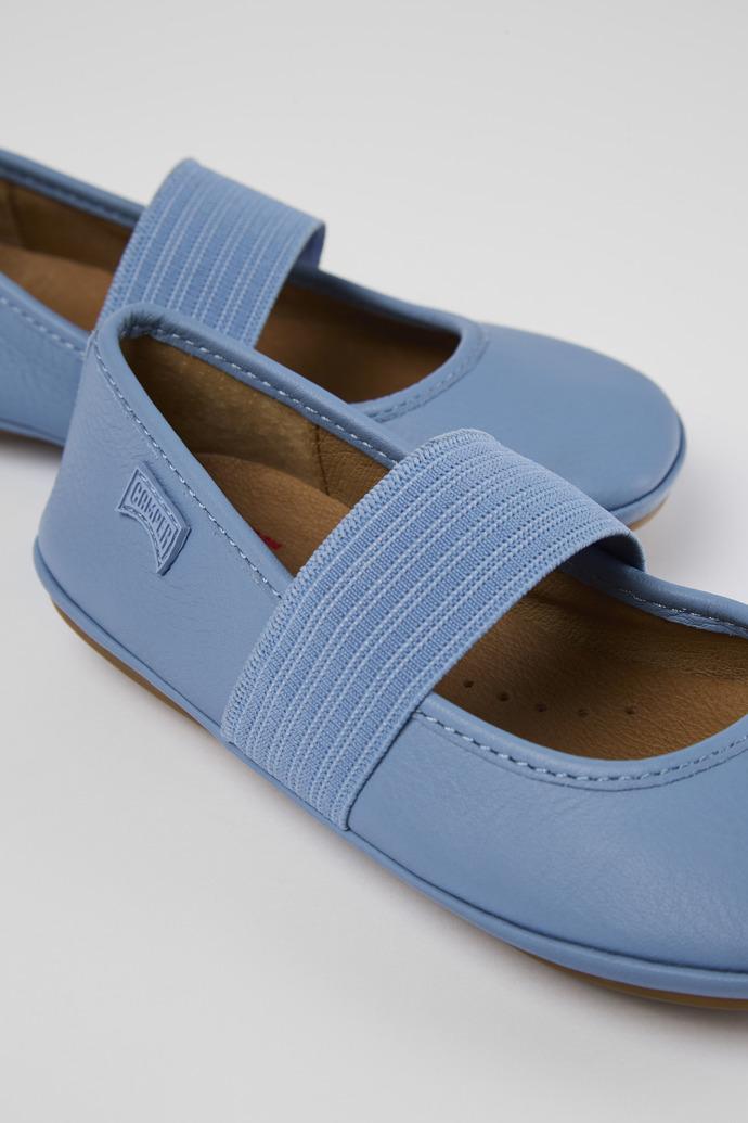 Right Blue Leather Ballerina by CAMPER