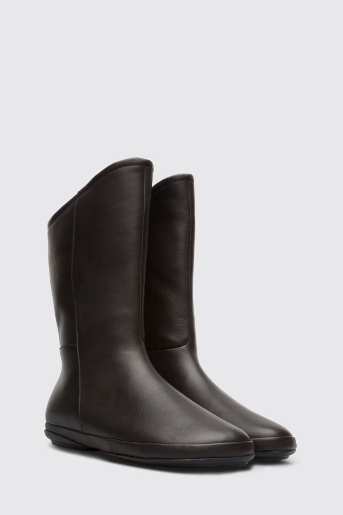 Right Brown mid boot for women by CAMPER