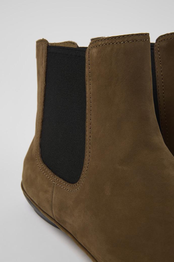 Right Brown nubuck ankle boots by CAMPER