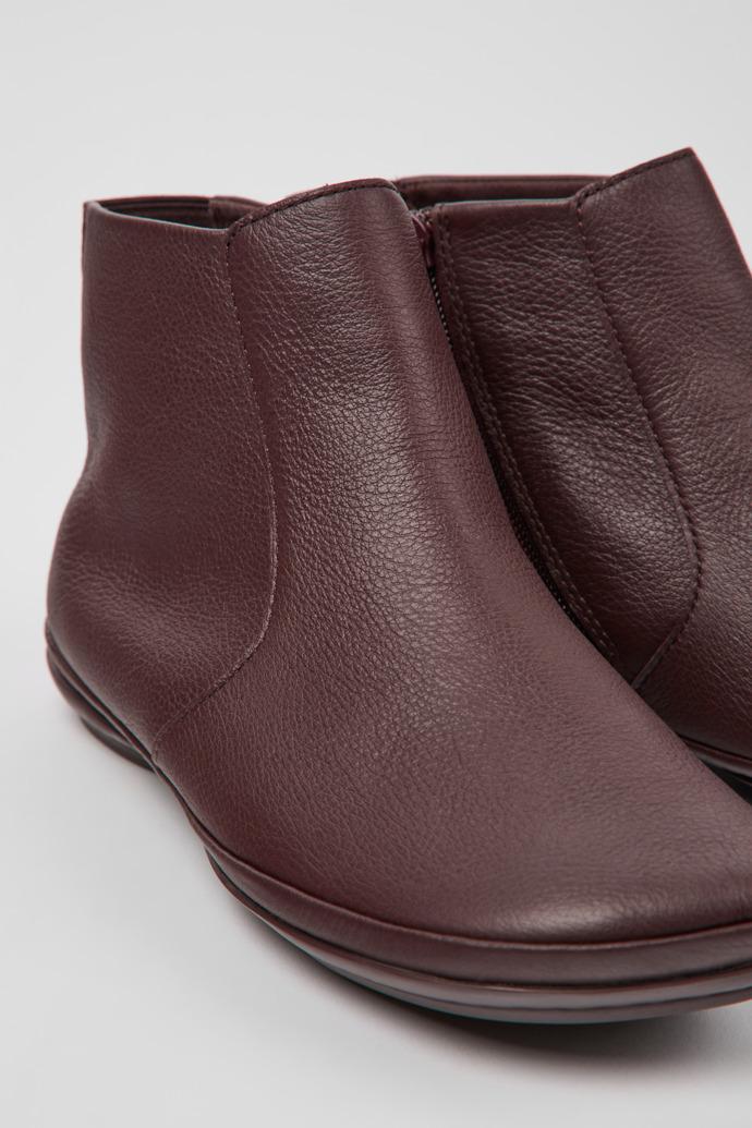Right Burgundy leather ankle boots for women by CAMPER
