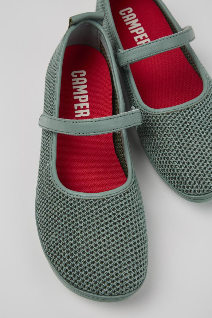 Right Green TENCEL® Lyocell and Leather Moccasins for Women. by CAMPER
