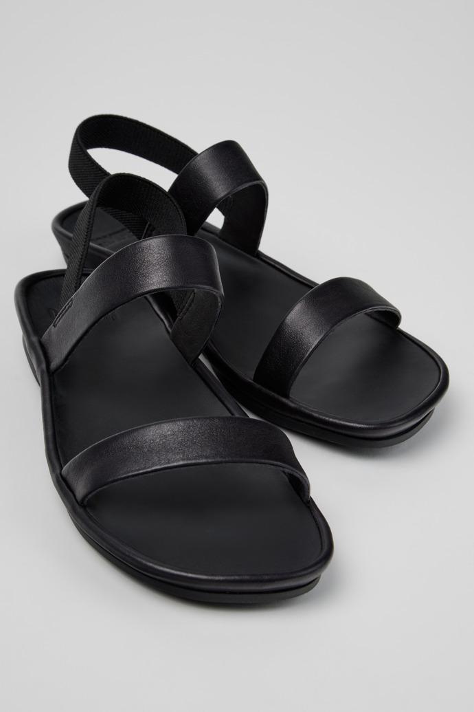 Right Isla Black Leather Sandals for Women. by CAMPER
