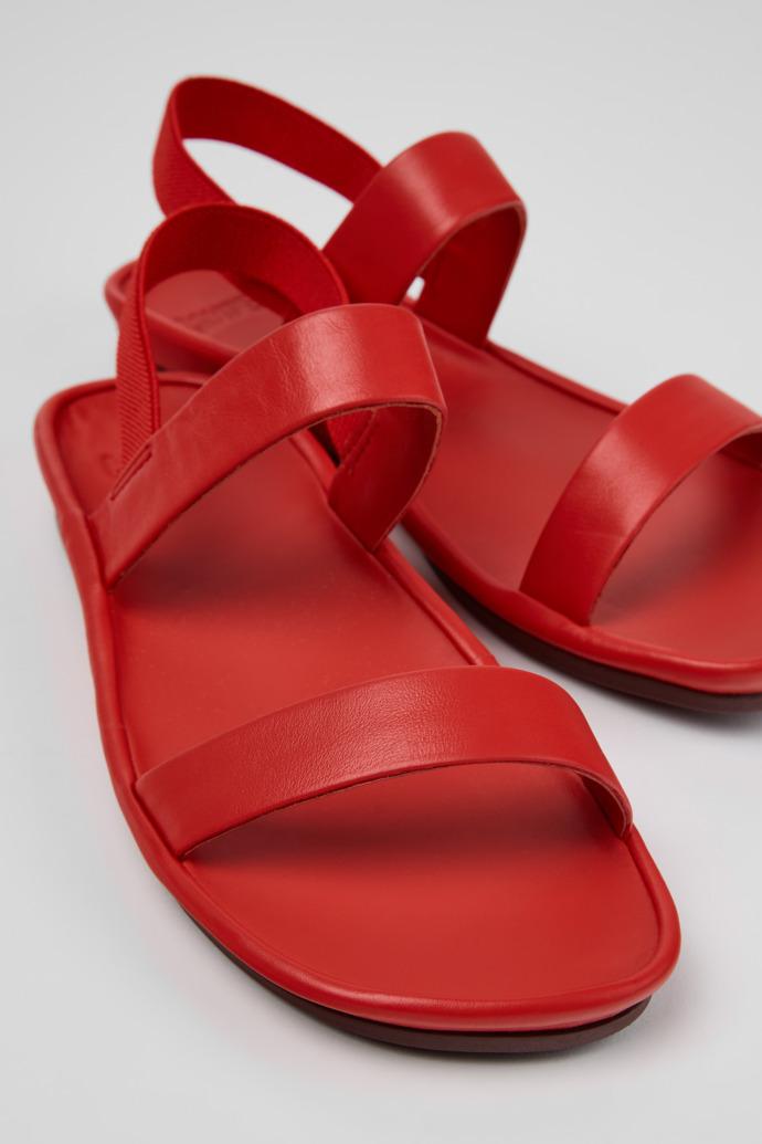Right Isla Red Leather Sandals for Women. by CAMPER
