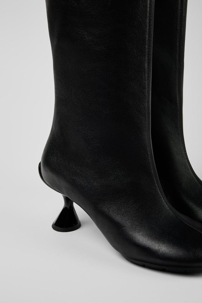 Right Left Black Leather High Boots for Women. by CAMPER