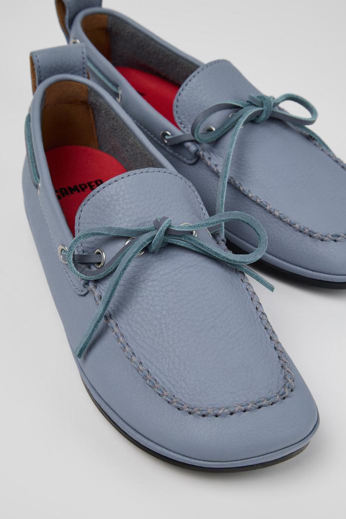 Right Nina Blue Leather Ballerinas for Women. by CAMPER
