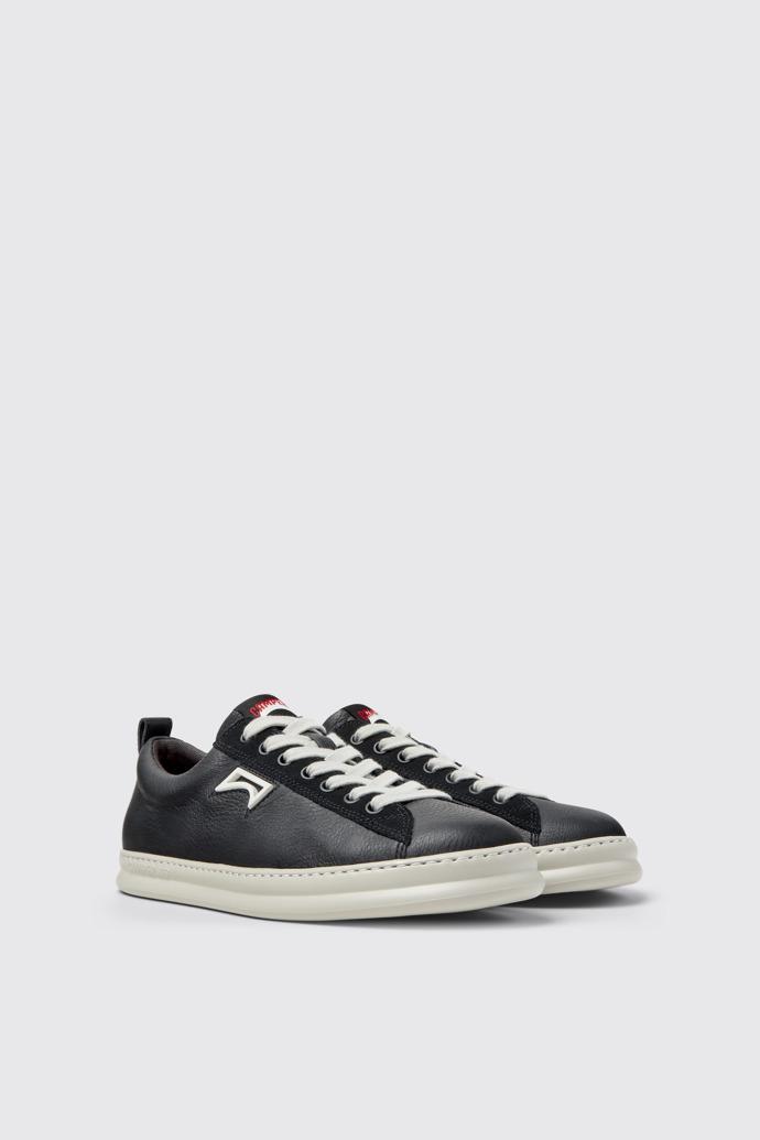 Runner Black Leather and Nubuck Sneakers for Men. by CAMPER