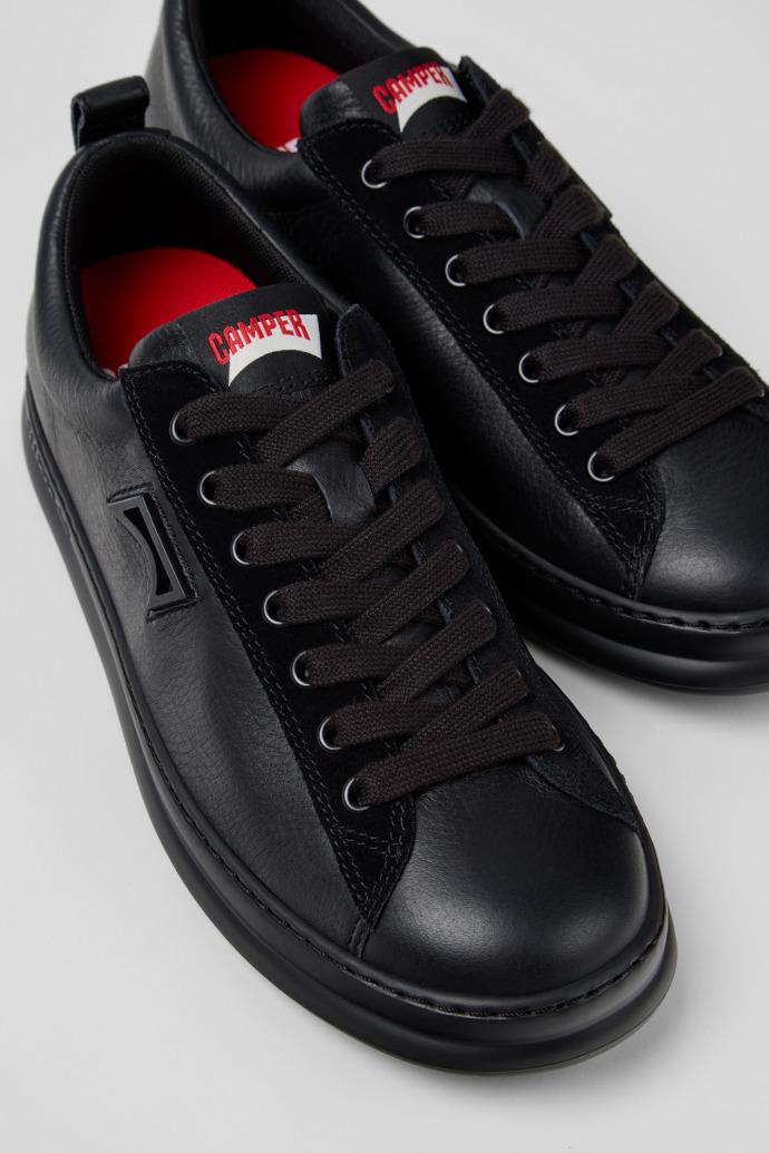 Runner Black Leather and Nubuck Sneakers for Men. by CAMPER