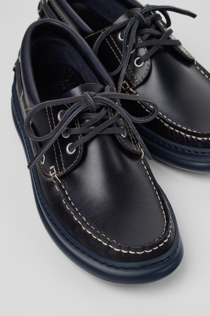 Runner Blue Leather Moccasins for Men. by CAMPER