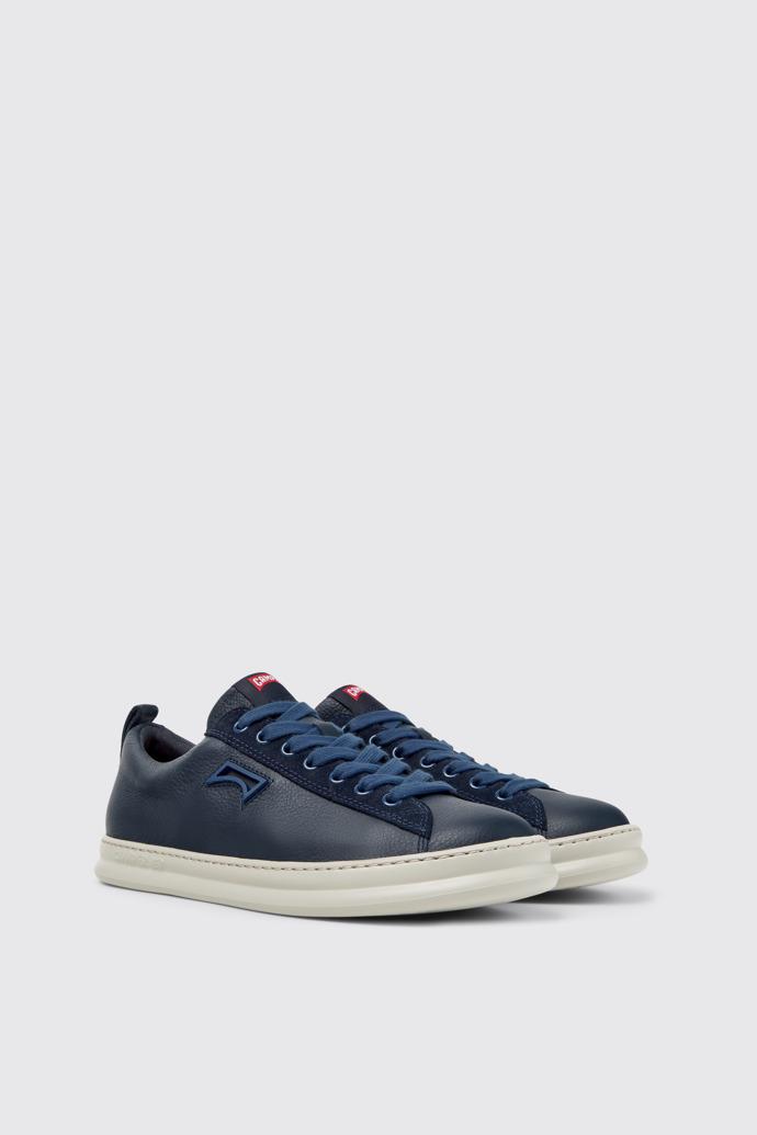 Runner Blue Leather and Nubuck Sneakers for Men. by CAMPER