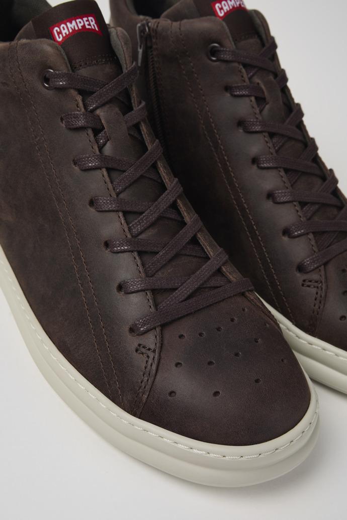 Runner Brown nubuck ankle boots for men by CAMPER