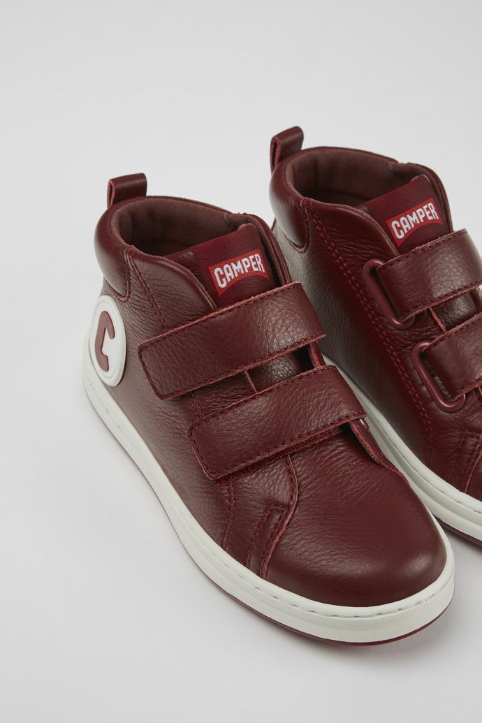 Runner Burgundy and white leather sneakers by CAMPER