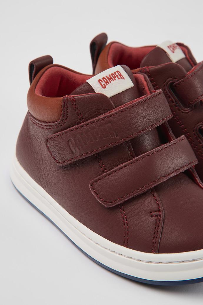 Runner Burgundy leather sneakers for kids by CAMPER