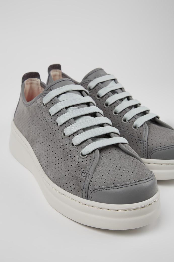 Runner Gray Nubuck/Leather Sneaker for Women by CAMPER