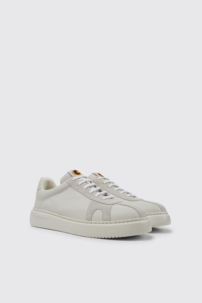 Runner K21 White non-dyed leather and nubuck sneakers for men by CAMPER