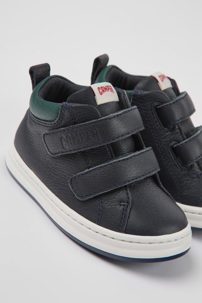 Runner Navy blue leather sneakers for kids by CAMPER
