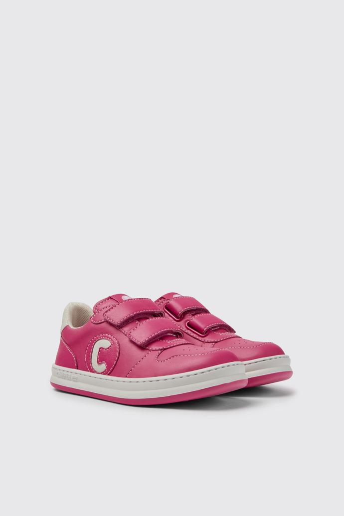 Runner Pink and white leather sneakers for kids by CAMPER