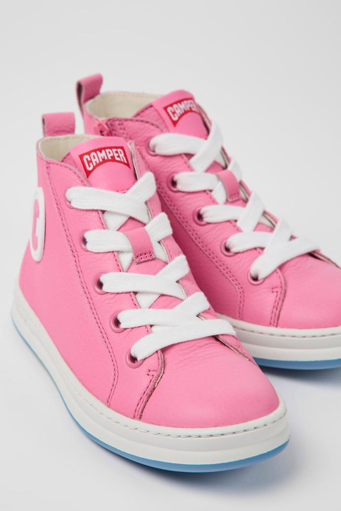 Runner Pink leather sneakers for kids by CAMPER