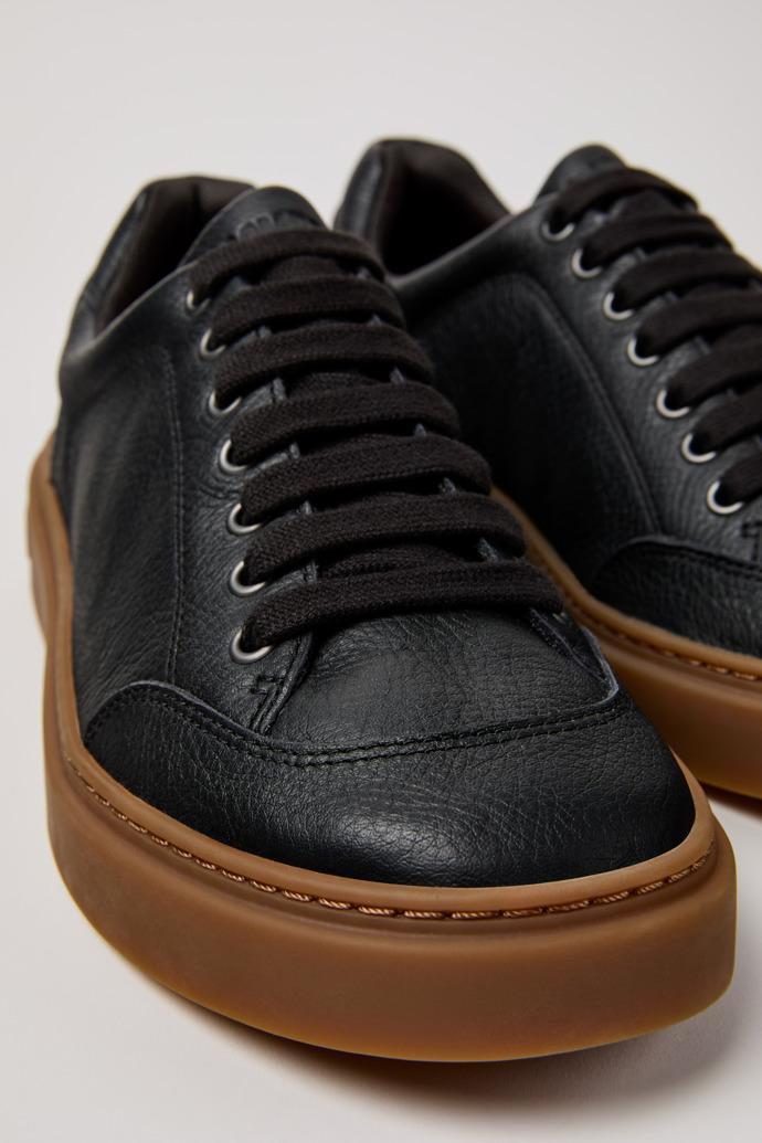 Runner Twentyfive Black Leather Sneakers for Men. by CAMPER
