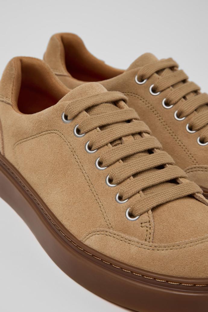 Runner Twentyfive Brown Suede Leather Sneakers for Women. by CAMPER