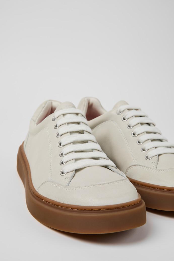 Runner Twentyfive White Leather Sneakers for Men. by CAMPER