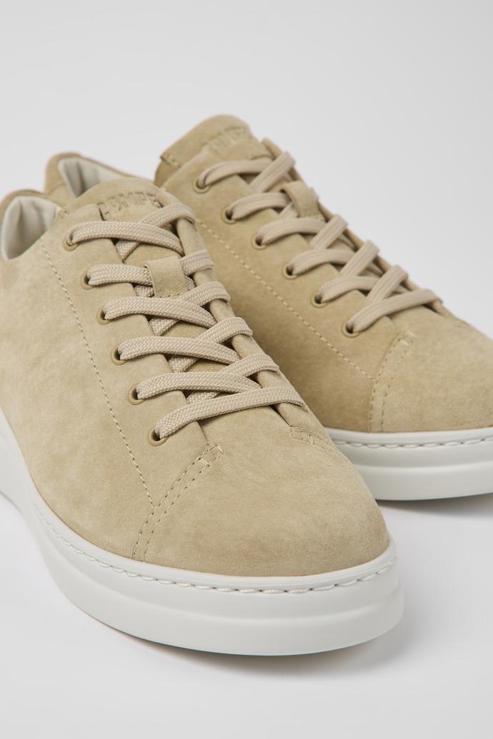 Runner Up Beige Nubuck Women's Sneakers. by CAMPER