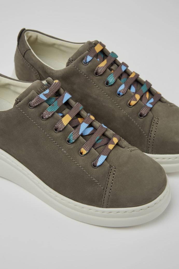 Runner Up Brown-gray nubuck sneakers for women by CAMPER
