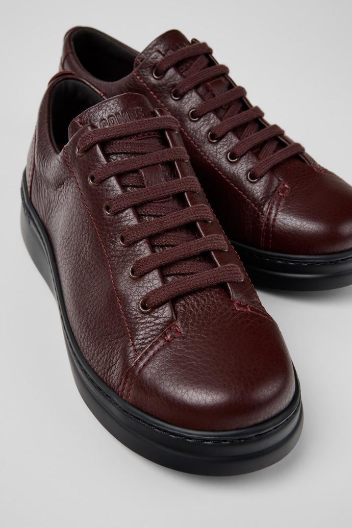 Runner Up Burgundy Leather Sneakers for Women. by CAMPER
