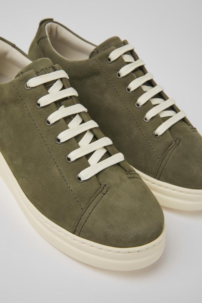 Runner Up Green nubuck sneakers for women by CAMPER